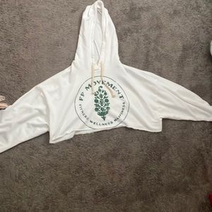 brand new free people movement cropped hoodie